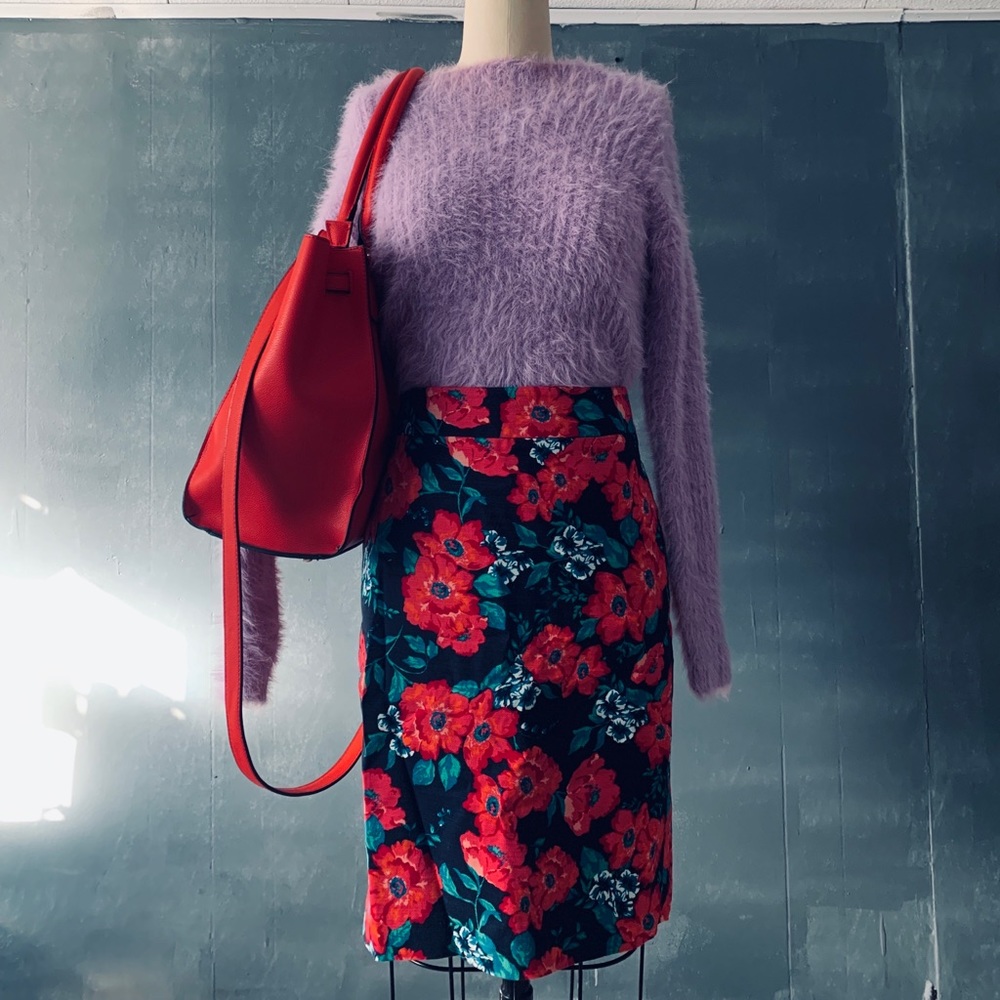 Floral pencil skirt
